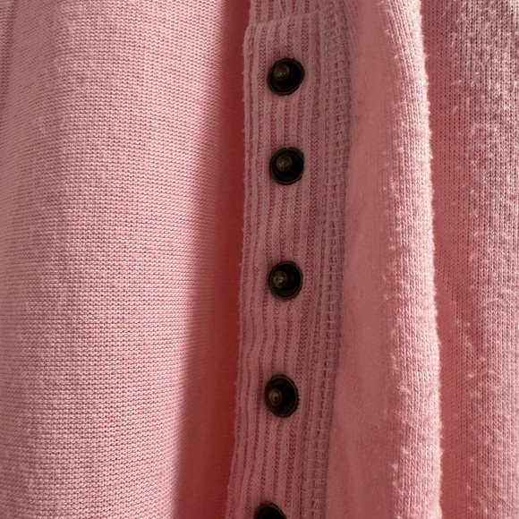 Pink Button-Front Women's Sweater - Picture 2 of 5